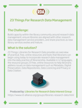 23 Things: Support for the Management of Research Data